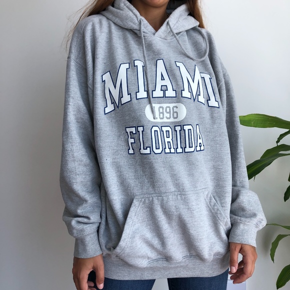 Points Sportwear Sweaters - Miami Florida Point Sportswear hooded sweater XL